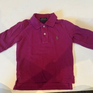 Polo by Ralph Lauren Kids Magenta Long Sleeve Polo